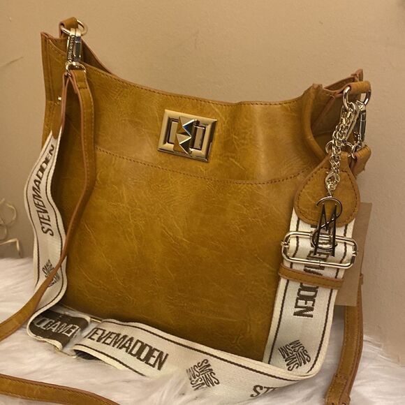 NWT Steve Madden (bingrid) Saddle Crossbody - Chestnut - Picture 2 of 15